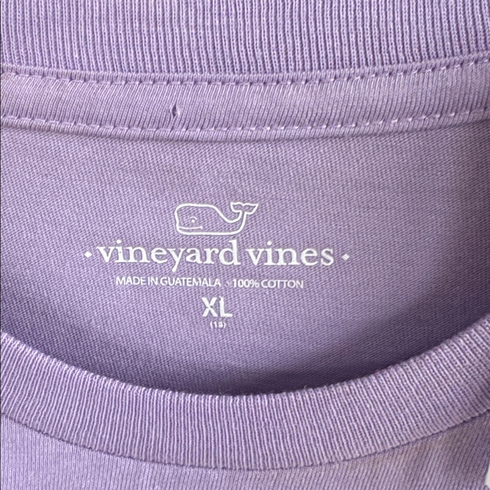 NWT Vineyard Vines Ballet Slippers Pocket Tee Lavender Size XL - Picture 7 of 7